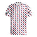 Red And Blue American Star Pattern Print Men's Athletic T-Shirt