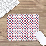 Red And Blue American Star Pattern Print Mouse Pad