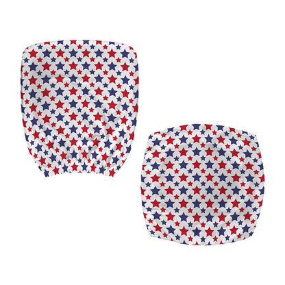 Red And Blue American Star Pattern Print Office Chair Cover