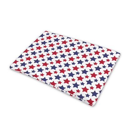 Red And Blue American Star Pattern Print Pet Cooling Mat Cover