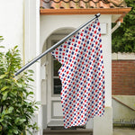 Red And Blue American Star Pattern Print Polyester Flag