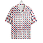 Red And Blue American Star Pattern Print Rayon Hawaiian Shirt