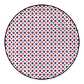 Red And Blue American Star Pattern Print Round Floor Mat