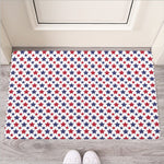 Red And Blue American Star Pattern Print Rubber Doormat