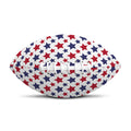 Red And Blue American Star Pattern Print Rugby Ball