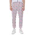 Red And Blue American Star Pattern Print Joggers
