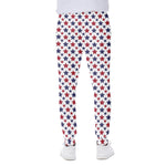 Red And Blue American Star Pattern Print Scuba Joggers