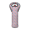 Red And Blue American Star Pattern Print Single Neoprene Wine Tote