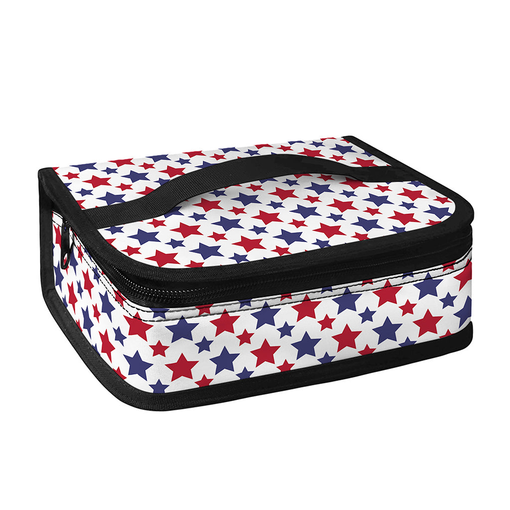 Red And Blue American Star Pattern Print Small Lunch Bag