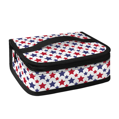 Red And Blue American Star Pattern Print Small Lunch Bag