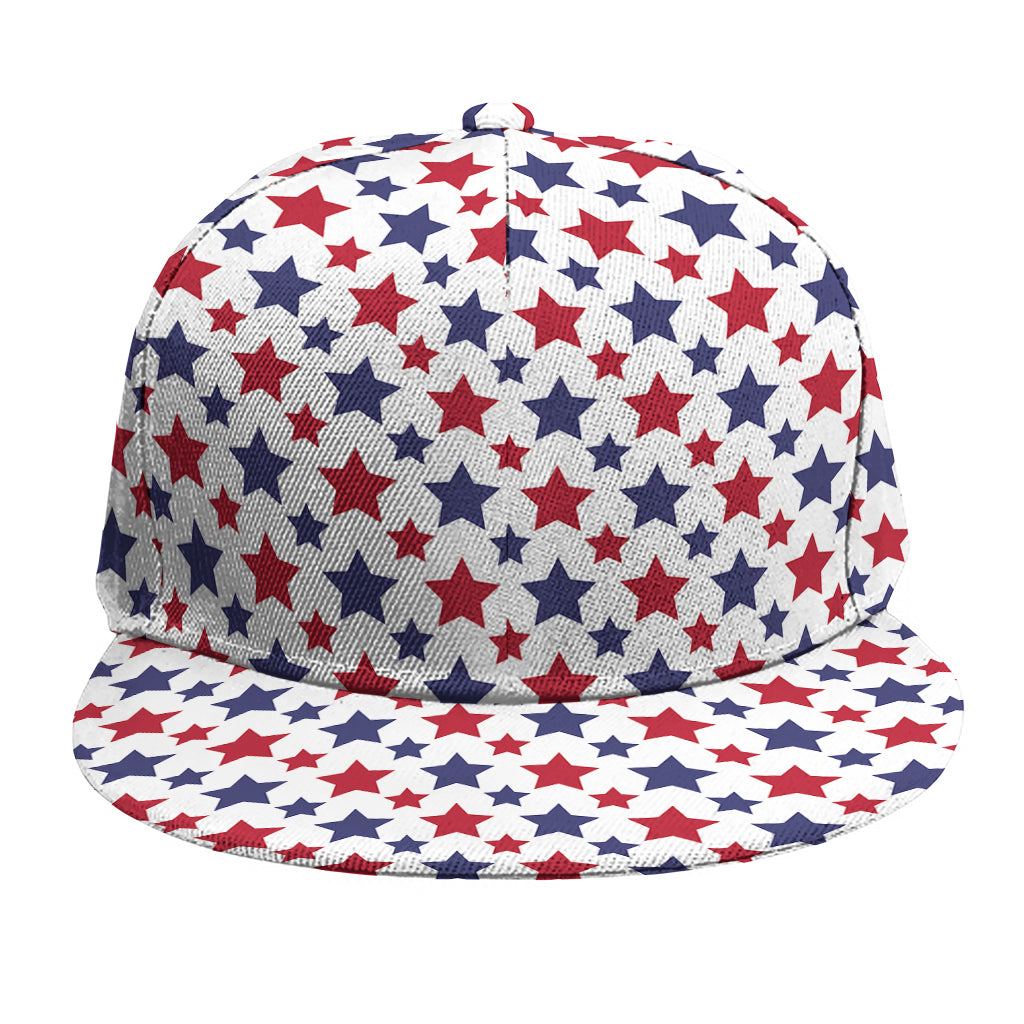 Red And Blue American Star Pattern Print Snapback Cap