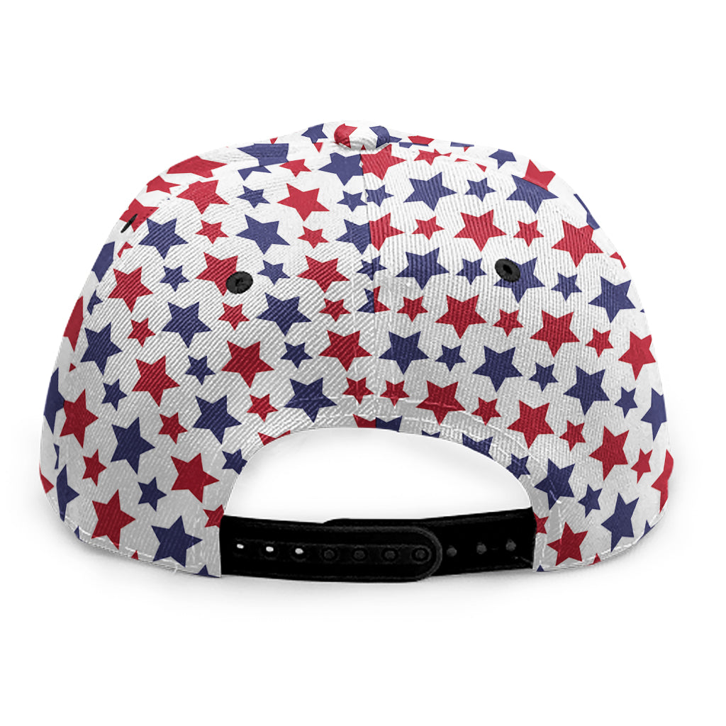 Red And Blue American Star Pattern Print Snapback Cap