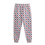 Red And Blue American Star Pattern Print Sweatpants