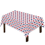Red And Blue American Star Pattern Print Tablecloth