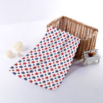 Red And Blue American Star Pattern Print Towel