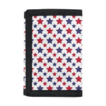 Red And Blue American Star Pattern Print Trifold Wallet