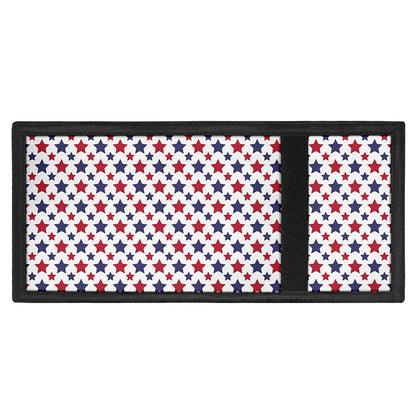 Red And Blue American Star Pattern Print Trifold Wallet