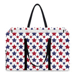 Red And Blue American Star Pattern Print Utility Tote Bag