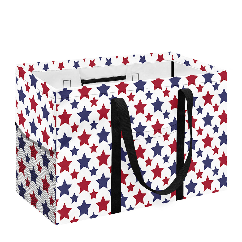 Red And Blue American Star Pattern Print Utility Tote Bag