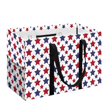 Red And Blue American Star Pattern Print Utility Tote Bag