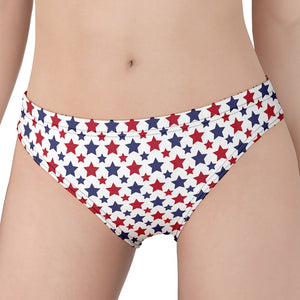 Red And Blue American Star Pattern Print Women's Panties