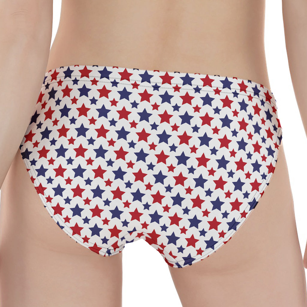 Red And Blue American Star Pattern Print Women's Panties