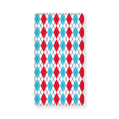 Red And Blue Argyle Pattern Print Baby Crib Sheet