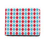 Red And Blue Argyle Pattern Print Bifold Wallet