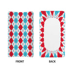 Red And Blue Argyle Pattern Print Changing Pad Cover