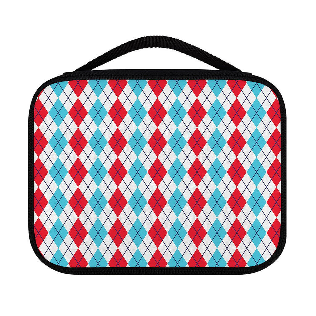 Red And Blue Argyle Pattern Print Classic Bible Case