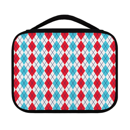 Red And Blue Argyle Pattern Print Classic Bible Case