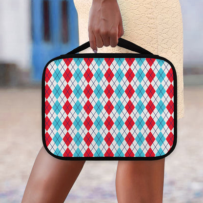 Red And Blue Argyle Pattern Print Classic Bible Case