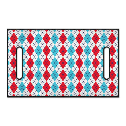 Red And Blue Argyle Pattern Print Golf Cart Seat Cover