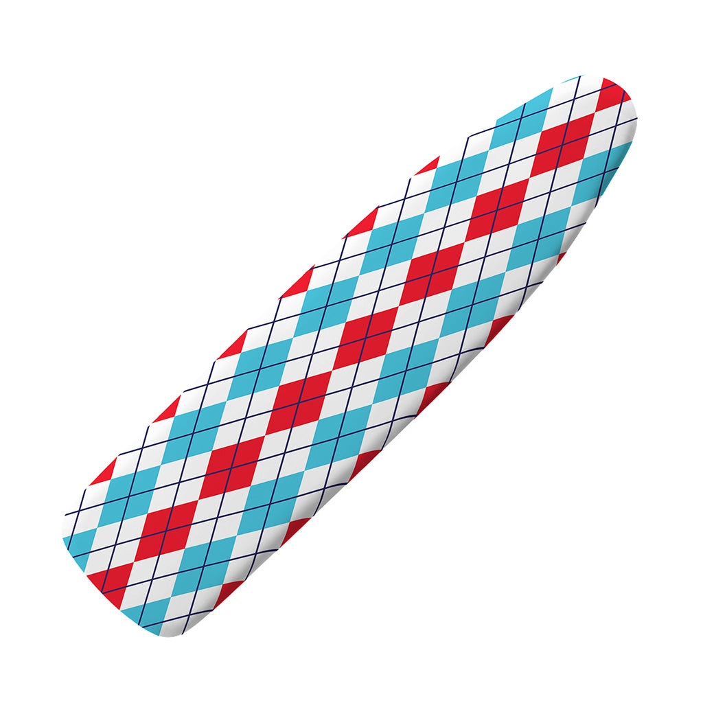 Red And Blue Argyle Pattern Print Ironing Board Cover
