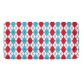 Red And Blue Argyle Pattern Print Towel