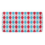 Red And Blue Argyle Pattern Print Towel
