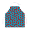 Red And Blue Carnation Pattern Print Adjustable Apron