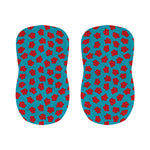 Red And Blue Carnation Pattern Print Bar Stool Covers