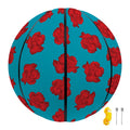 Red And Blue Carnation Pattern Print Basketball