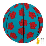 Red And Blue Carnation Pattern Print Basketball
