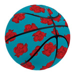 Red And Blue Carnation Pattern Print Basketball