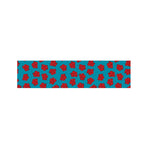 Red And Blue Carnation Pattern Print Bed Runner
