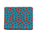 Red And Blue Carnation Pattern Print Bifold Wallet