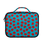 Red And Blue Carnation Pattern Print Briefcase Bible Bag