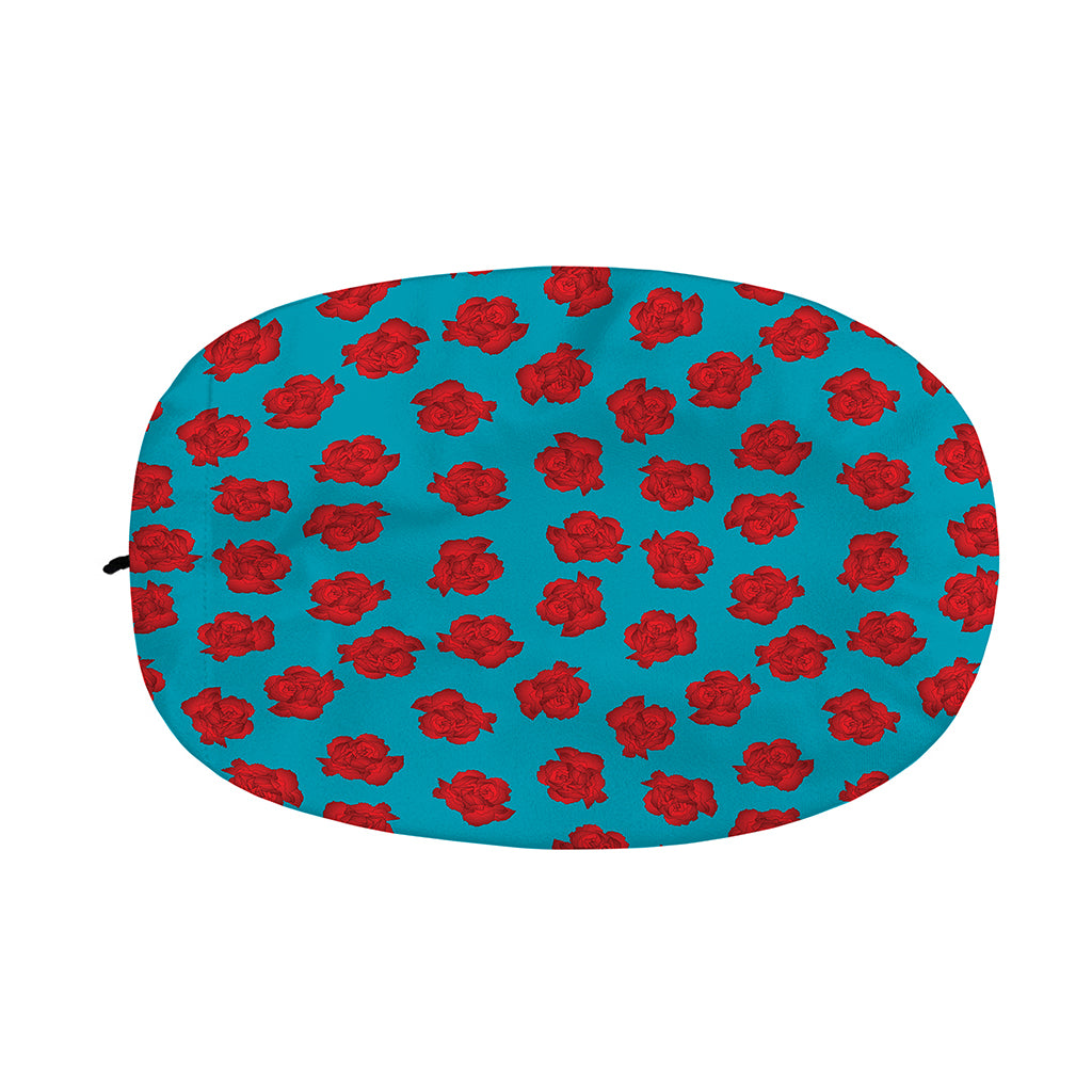 Red And Blue Carnation Pattern Print Car Side Mirror Covers