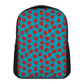 Red And Blue Carnation Pattern Print Casual Backpack