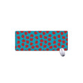 Red And Blue Carnation Pattern Print Extended Mouse Pad
