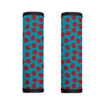 Red And Blue Carnation Pattern Print Handle Covers