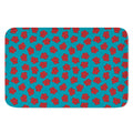 Red And Blue Carnation Pattern Print Indoor Door Mat