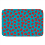 Red And Blue Carnation Pattern Print Indoor Door Mat